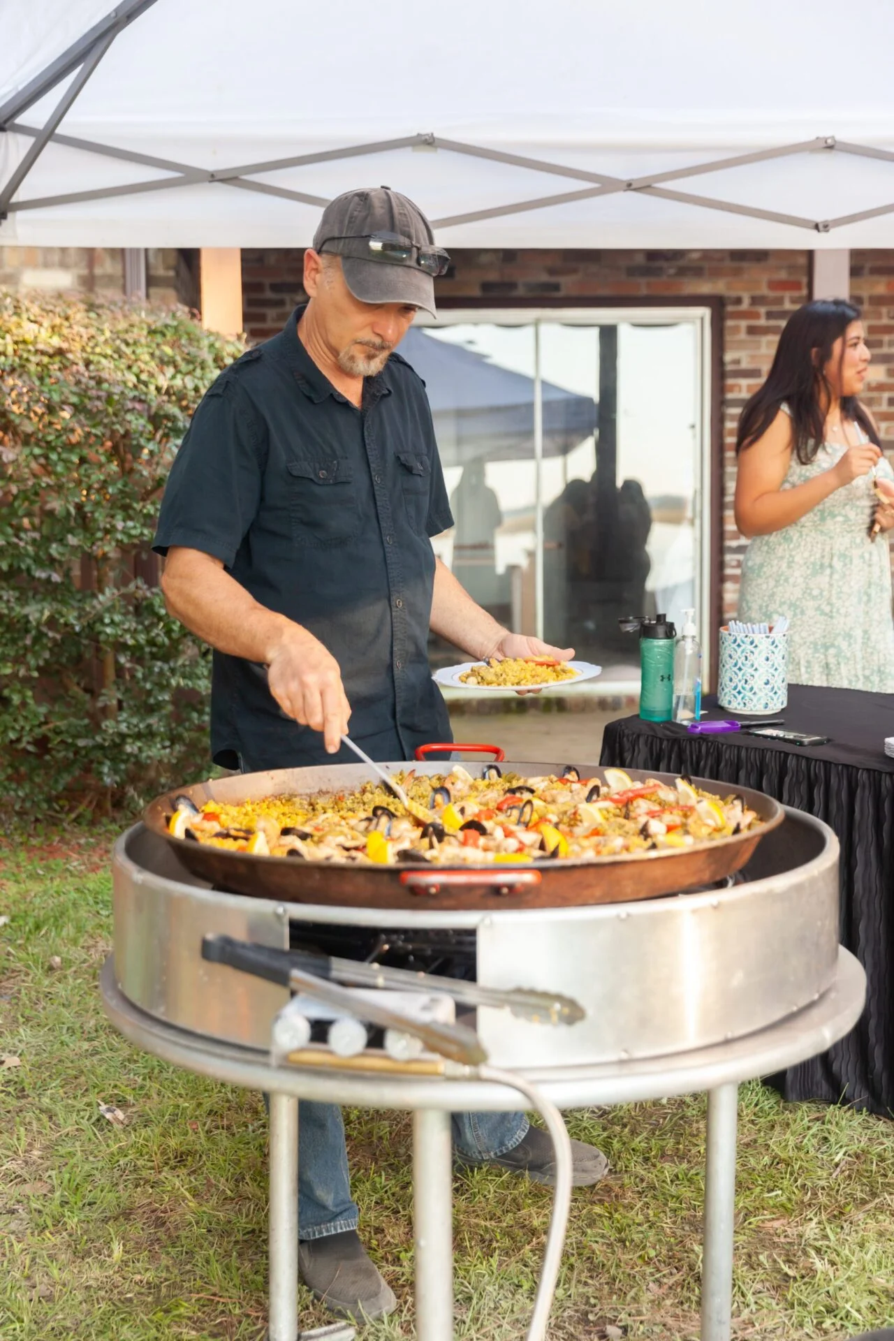 Serving Paella